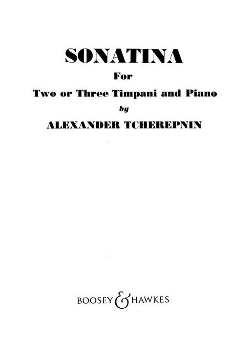 Sonatina For Timpani (TCHEREPNINE ALEXANDER)