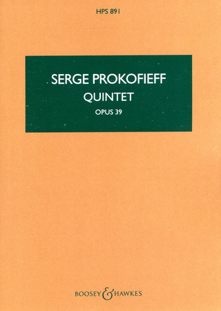 Quintet Op. 39 (PROKOFIEV SERGEI)