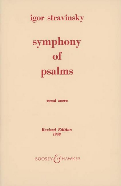 Symphony Of Psalms (STRAVINSKY IGOR)