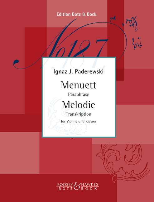 Menuet And Melody Op. 14/1, Op. 16/2 (PADEREWSKI IGNAZ JAN)