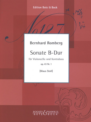 Sonata B Flat Major Op. 43/1 (ROMBERG BERNHARD-HEINRICH)