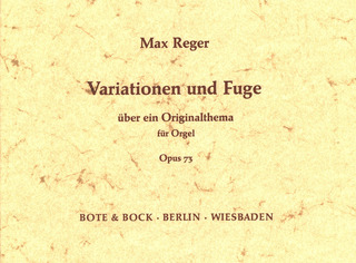 Variations And Fugue Op. 73 (REGER MAX)