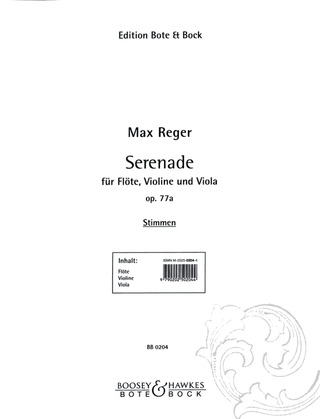 Sérénade Op. 77A (REGER MAX)