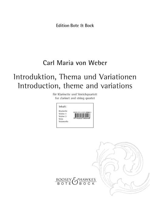 Introduction, Thema And Variations (WEBER CARL MARIA VON)