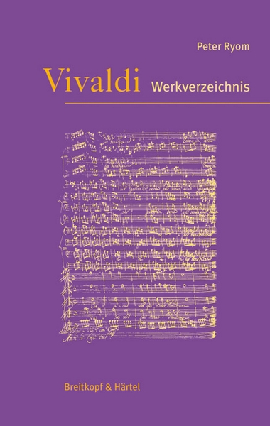 Antonio Vivaldi. Verzeichnis Seiner Werke (RYOM PETER)