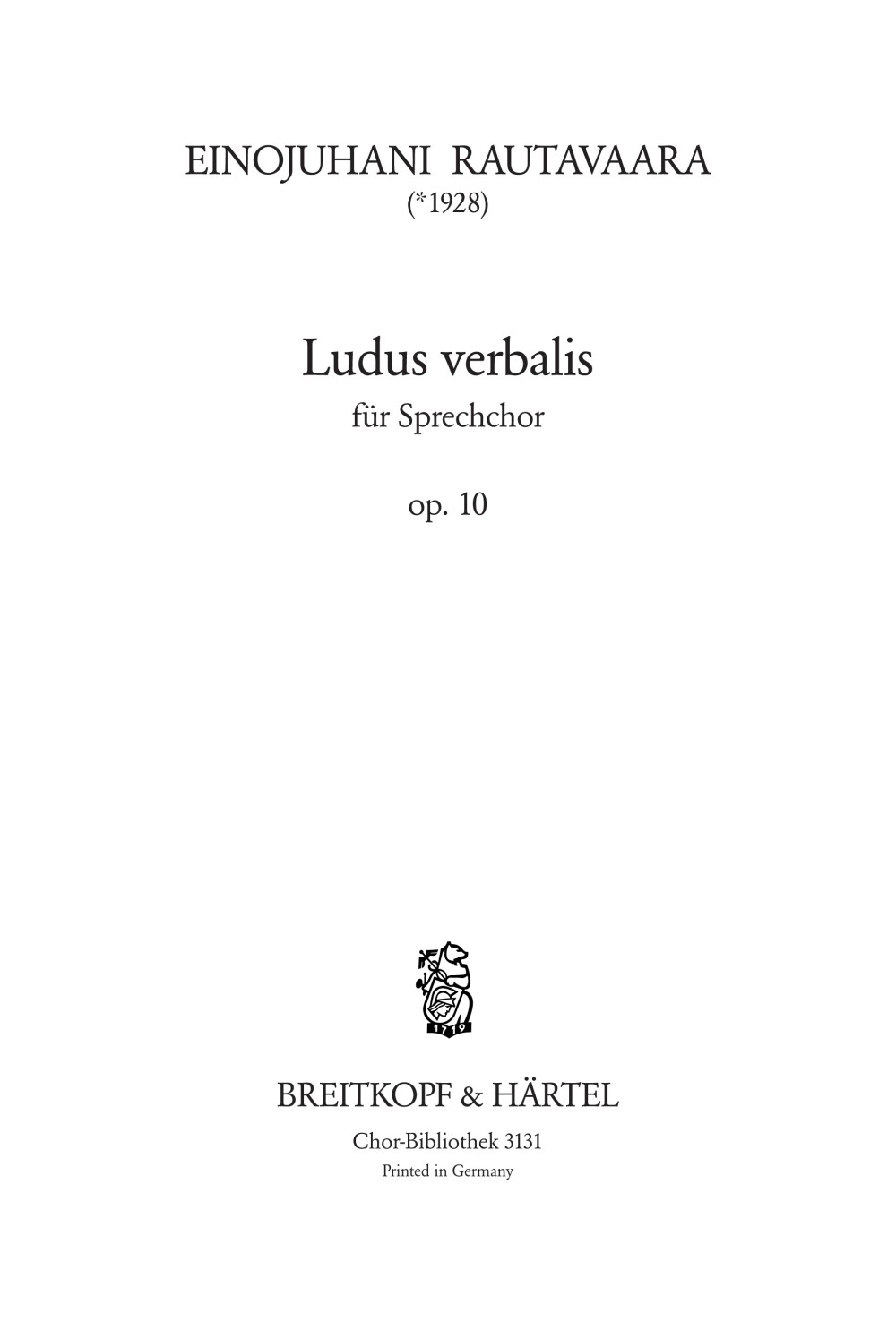 Ludus Verbalis Op. 10