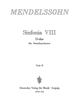 Sinfonia VIII D-Dur