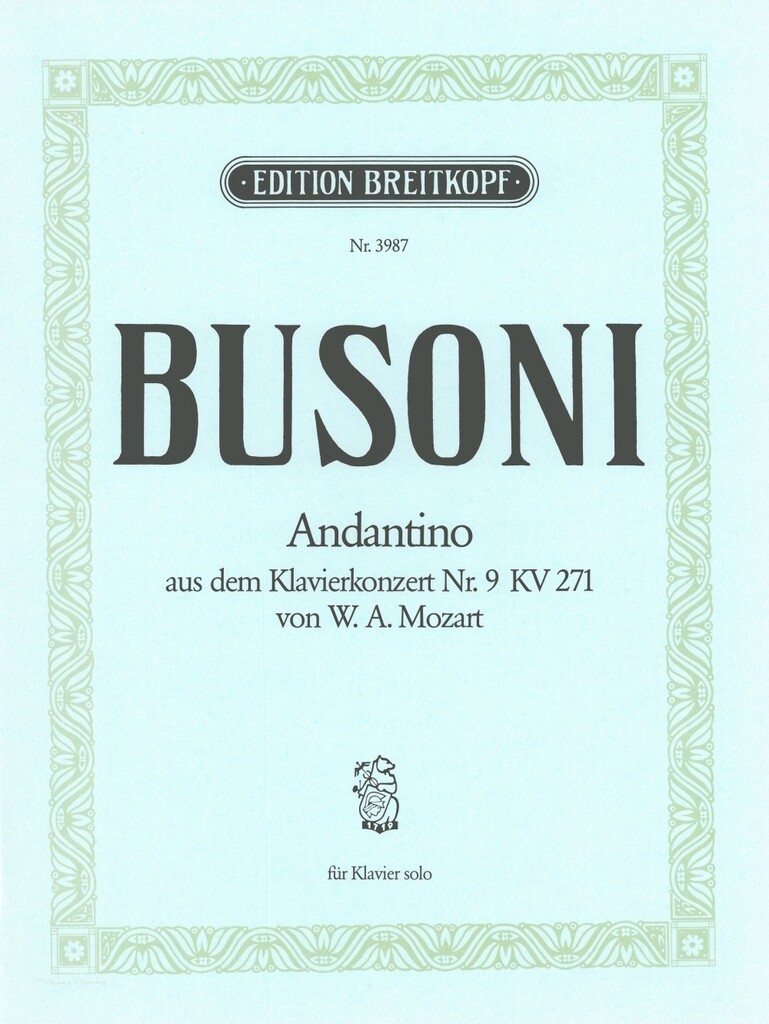 Andantino Aus Klavierkonzert Kv 271 (BUSONI FERRUCCIO / MOZART W)