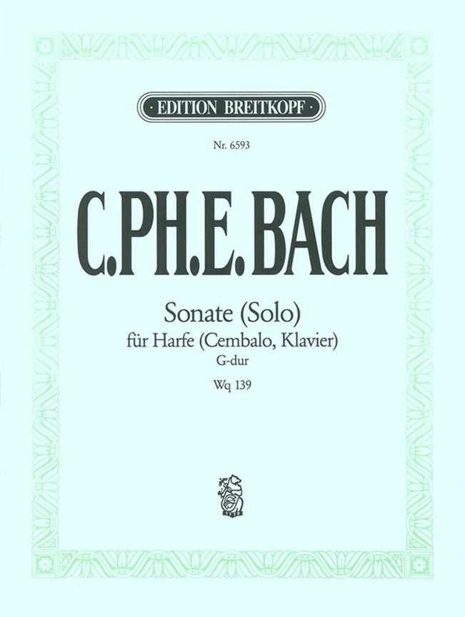 Sonate (Solo) G-Dur Wotq 139 (BACH CARL PHILIPP EMMANUEL)