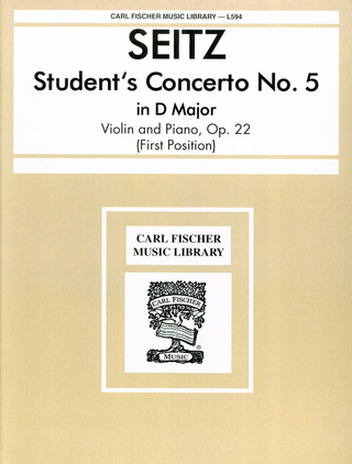 Student's Concerto #5 D-Dur Op. 22 (SEITZ FRIEDRICH)