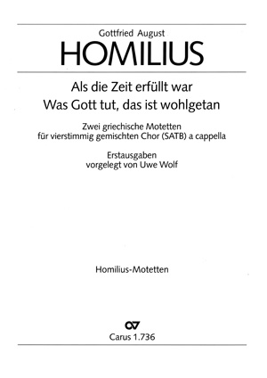 Homilius: 2 Motetten (HOMILIUS GOTTFRIED AUGUST)