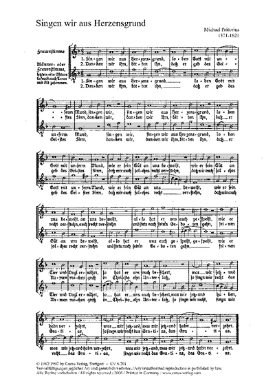 Gumpelzhaimer: Lobet Gott - Praetorius: Singen Wir Aus Herzensgrund (GUMPELZHAIMER ADAM / PRAETORIUS MICHAEL)