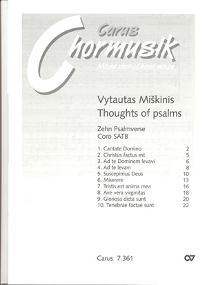 Miskinis: Psalmverse. Thoughts Of Psalms (MISKINIS VYTAUTAS)
