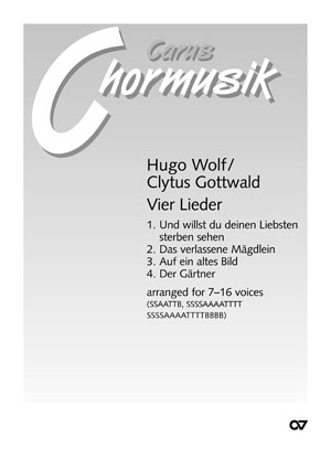 Wolf: Vier Lieder (Arr Gottwald) (WOLF HUGO)