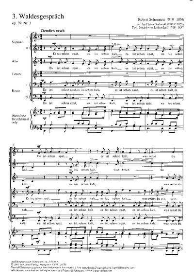 Schumann/Gottwald: Mondnacht - Waldesgespräch (SCHUMANN ROBERT)