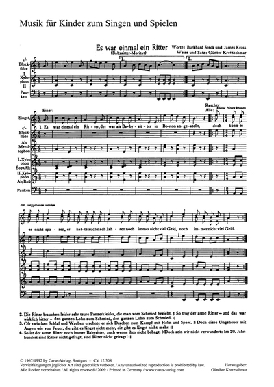 4 Chorsätze Für Kinderchor Von Bürtel, Kretzschmar Und Schlenker (BURTHEL JAKOB / KRETZSCHMAR GUNTHER / SCHLENKER MA)