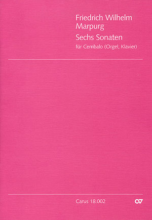 6 Sonaten (1756) (MARPURG FRIEDRICH WILHELM)