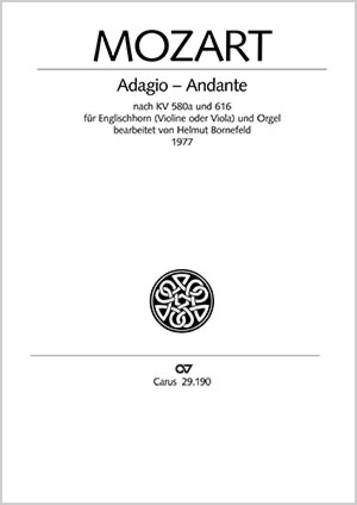 Mozart: Adagio - Andante Kv 580A (Arr. Bornefeld) (MOZART WOLFGANG AMADEUS)
