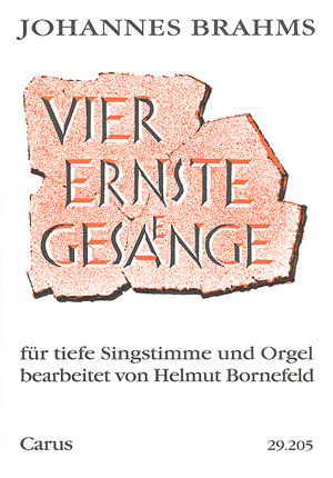 4 Ernste Gesänge Op. 121 (Arr Bornefeld) (BRAHMS JOHANNES)