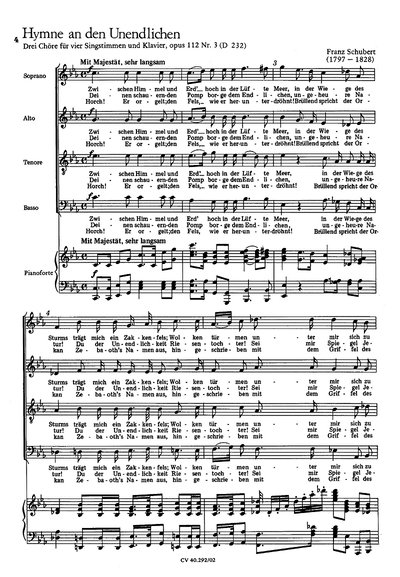 Schubert: Gott, Der Weltschöpfer - Hymne An Den Unendlichen (SCHUBERT FRANZ)