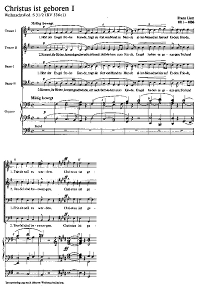 Liszt: Weihnachtschorsätze I (LISZT FRANZ)