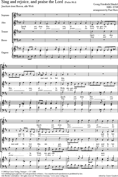 Sing And Rejoice, And Praise The Lord (Jauchzet Dem Herren, Alle Welt)