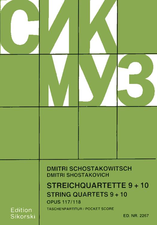 Quatuor A Cordes #9 Et 10 - 1 Vol. (CHOSTAKOVITCH DIMITRI)