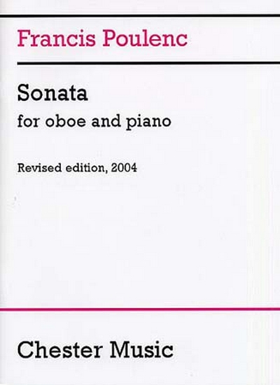 Sonata Oboe/Piano (POULENC FRANCIS)