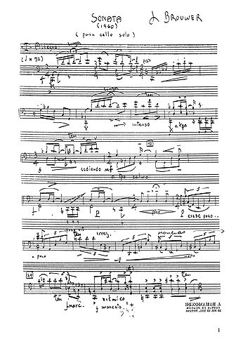 Sonata For Solo Cello (BROUWER LEO)