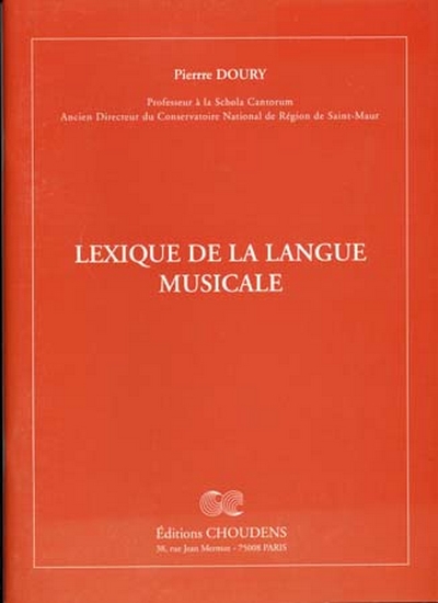 Lexique De La Langue Musicale