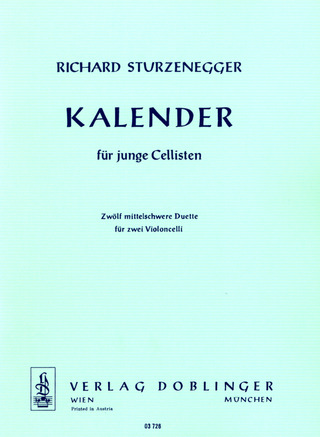 Kalender Für Junge Cellisten (STURZENEGGER RICHARD)
