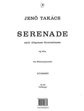Sérénade Nach Altgrazer Kontratänzen Op. 83A Op. 83A