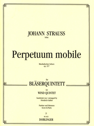 Perpetuum Mobile Op. 257 Op. 257 (STRAUSS JOHANN (FILS))