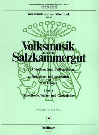 Volksmusik Aus Der Steiermark Heft 15