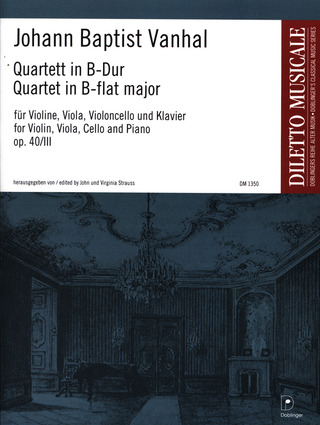 Klavierquartett Nr. 3 In B-Dur Op. 40 / 3 Op. 40/3 (VANHAL JOHANN BAPTIST)