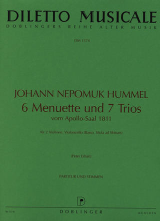 6 Menuette Und 7 Trios Vom Apollo Saal 1811