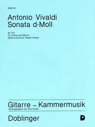 Sonate D-Moll Op. 2/3 (VIVALDI ANTONIO)