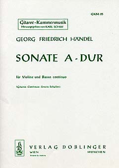 Sonate A-Dur (Vc. Ad Lib.) Op. 1/3