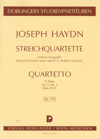 Streichquartett C-Dur Op. 9 / 1 Op. 9/1