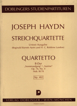 Streichquartett B-Dur Op. 76 / 4 Op. 76/4