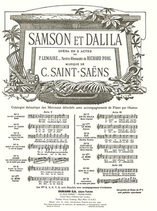 Samson Et Dalila N 7B Fr/All Soprano/Pno (SAINT-SAENS CAMILLE)