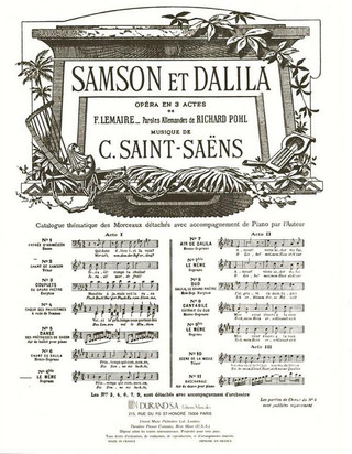 Samson Et Dalila N 6B Fr/All Soprano En Sol