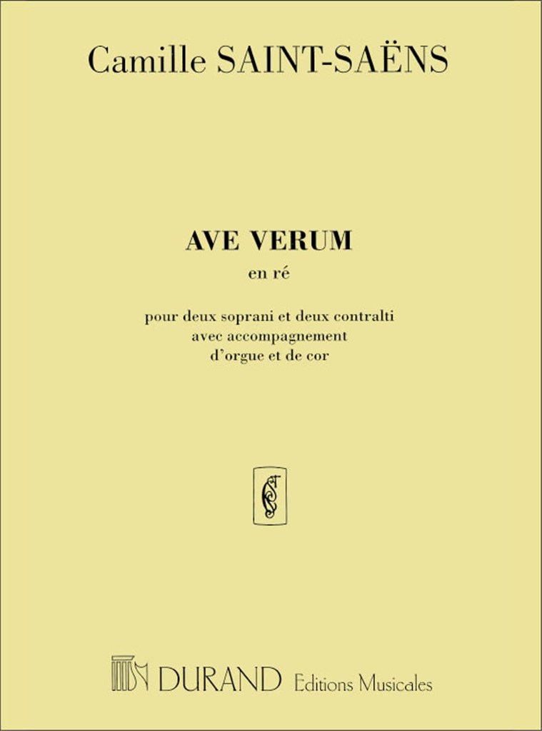 Ave Verum Re 4Vx (2 Soprani Et 2 Contralti)