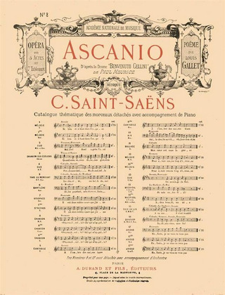 Ascanio N 8 Cht/Piano (SAINT-SAENS CAMILLE)