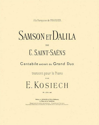 Samson Et Dalila N 9 Cantabile Piano (Kosiech)