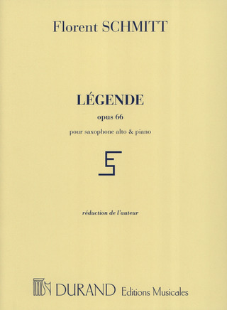 Legende, Op. 66 Pour Saxophone (Ou Alto Ou Violon) Et Orchestre