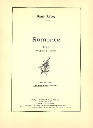 Romance Violon/Harpe Ou Piano (RABEY RENE)