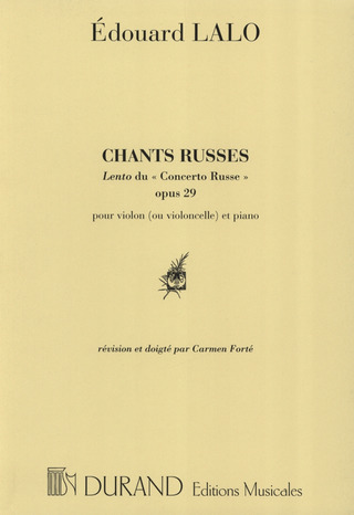 Chants Russes Lento Du Concerto Russe Pour Violon Et Piano Revision Et Doigte Par C. Forte