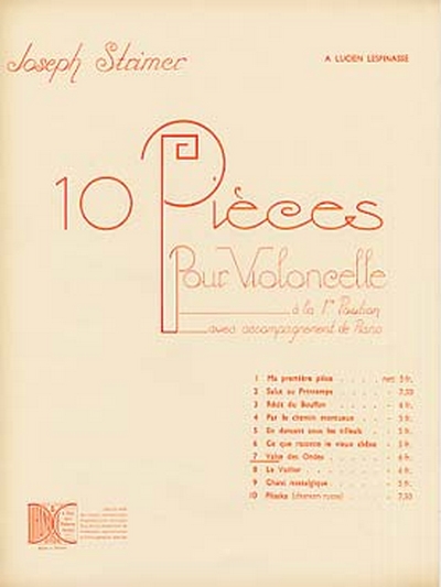 Valses Des Ondes (10 Pieces Faciles 1er Position) (STRIMER JOSEPH)