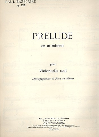 Prelude Violoncelle